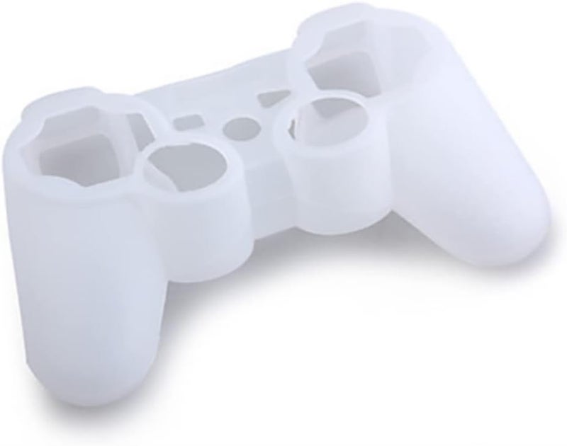 OSTENT Protective Silicone Gel Soft Skin Case Cover Pouch for Sony PlayStation PS2 PS3 Controller Color White - Image 1